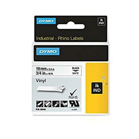 DYMO-RHINO 0.75 In. Vinyl Tape Labels, White 784-18445